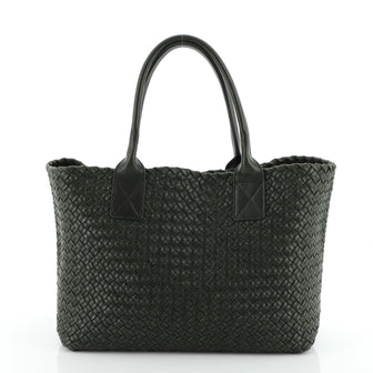 Bottega Veneta Cabat Tote Stitched Intrecciato Leather Small