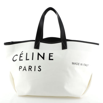 Celine Made In Tote Canvas with Leather Medium