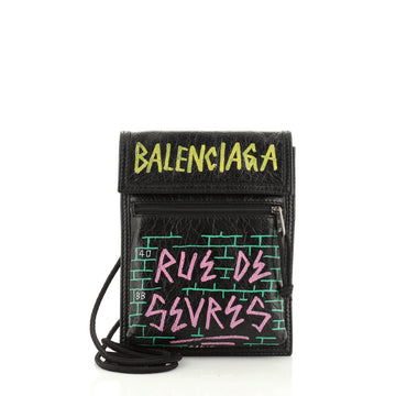 Balenciaga Graffiti Explorer Strap Pouch Leather Mini