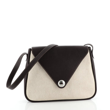 Hermes Christine Handbag Toile and Leather