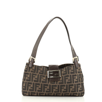 Fendi Vintage Shoulder Bag Zucca Canvas Medium