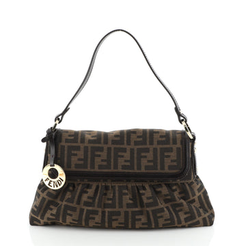 Fendi Chef Flap Bag Zucca Canvas Small