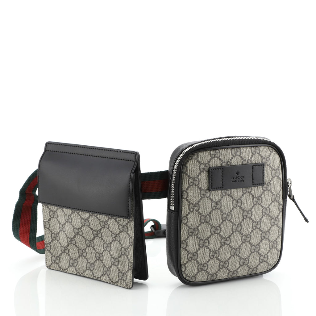 Gucci double belt bag black Clearance