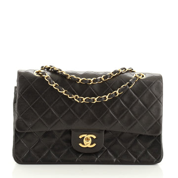 Chanel Vintage Classic Double Flap Bag Quilted Lambskin Medium