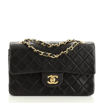 Chanel Vintage Classic Double Flap Bag Quilted Lambskin Small