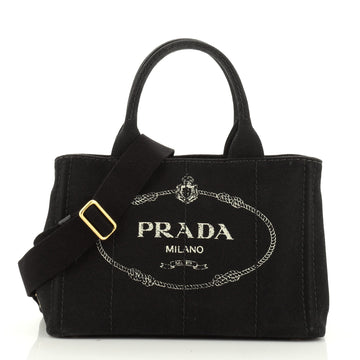 Prada Canapa Convertible Tote Canvas Mini
