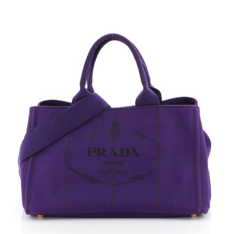 Prada Canapa Convertible Tote Canvas Large