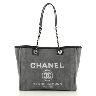 Chanel Deauville Tote Canvas Small