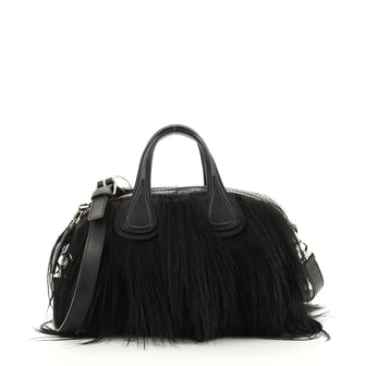Givenchy Nightingale Satchel Goat Fur Small