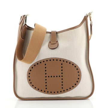 Hermes Evelyne Crossbody Gen I Toile and Leather GM