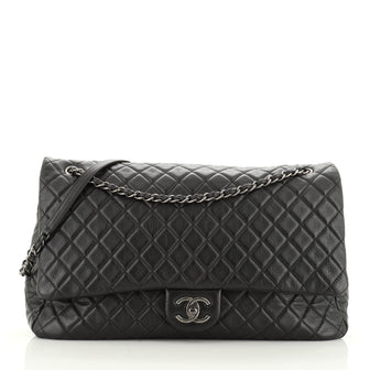 Chanel Airlines CC Flap Bag Quilted Calfskin XXL