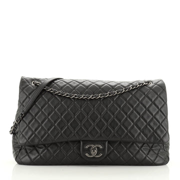 Chanel Airlines CC Flap Bag Quilted Calfskin XXL