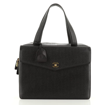 Chanel Vintage CC Zip Around Briefcase Caviar Large