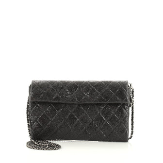 Chanel Chain Clutch Quilted Glittered Calfskin