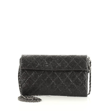 Chanel Chain Clutch Quilted Glittered Calfskin