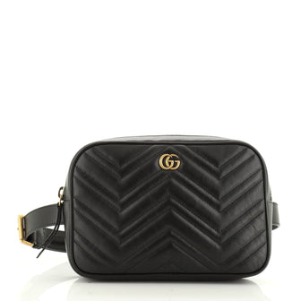 Gucci GG Marmont Square Belt bag Matelasse Leather 