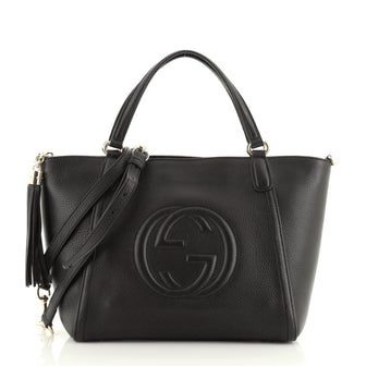 Gucci Soho Convertible Top Handle Bag Leather Small
