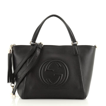 Gucci Soho Convertible Top Handle Bag Leather Small