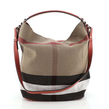 Burberry Ashby Handbag House Check Canvas Medium
