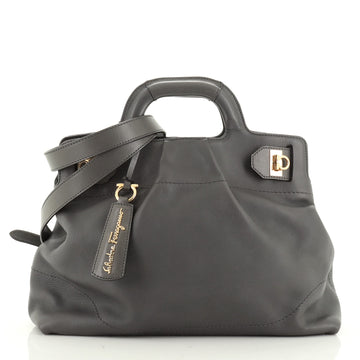 Salvatore Ferragamo Gancini Handle Tote Leather Large