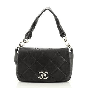 Chanel Soft Handle CC Flap Bag Quilted Lambskin Small