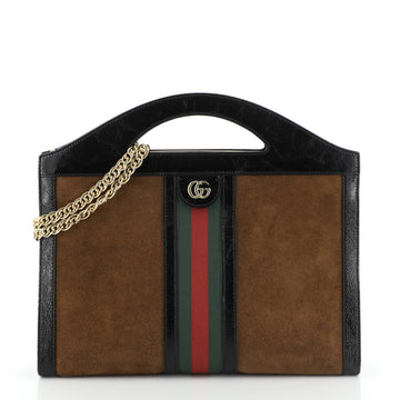 Gucci Ophidia Cut Out Handle Bag Suede Medium