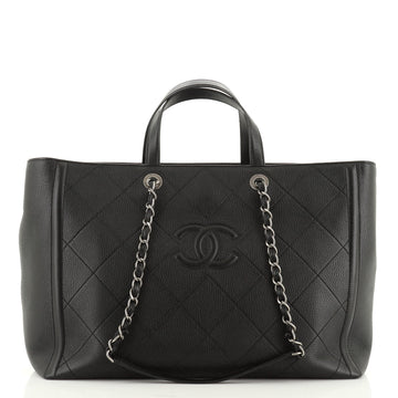 Chanel CC Shopping Tote Stitched Deerskin Large