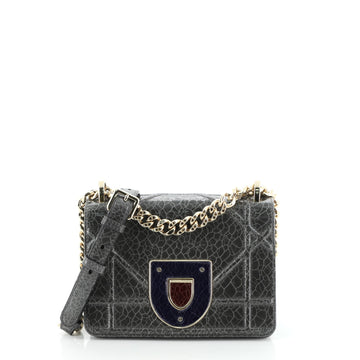 Diorama Club Flap Bag Crackled Deerskin Small