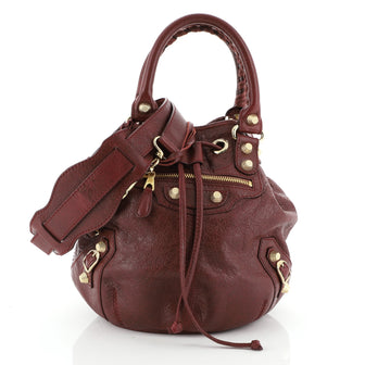 Pom Pon Classic Studs Bag Leather Mini