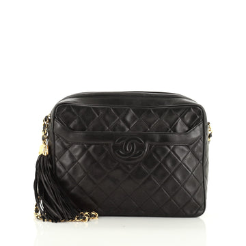 Chanel Vintage Front Pocket Camera Bag Quilted Lambskin Medium