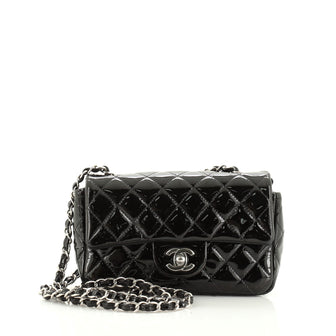 Chanel Classic Single Flap Bag Quilted Patent Mini