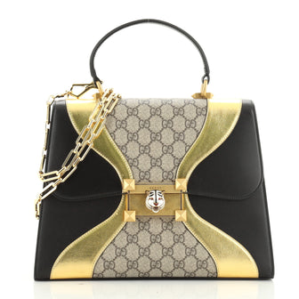 Osiride Top Handle Bag GG Coated Canvas and Leather Medium