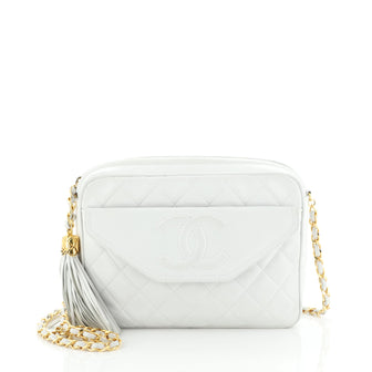 Chanel Vintage Front Pocket Camera Bag Quilted Lambskin Medium