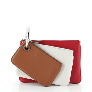 Fendi Triplette Pouch Set Calfskin 