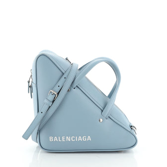 Chain Triangle Duffle Bag Leather Small