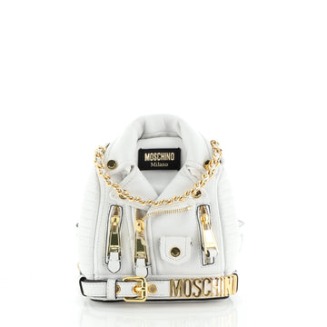 Moschino Moto Jacket Backpack Leather Mini