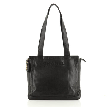 Chanel Vintage Logo Tote Caviar Medium