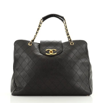 Vintage Supermodel Weekender Bag Quilted Leather Large