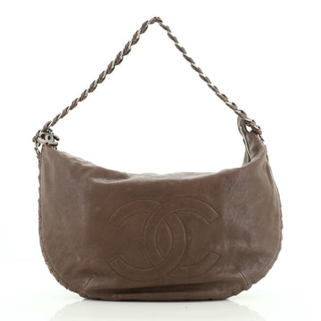 Modern Chain Hobo Calfskin Large