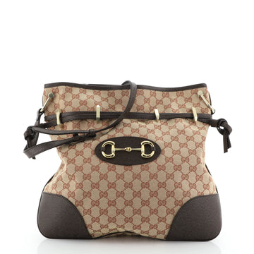 1955 Morsetto Horsebit Messenger Bag GG Canvas Large