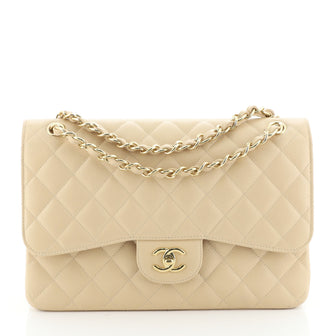 Classic Double Flap Bag Quilted Caviar Jumbo