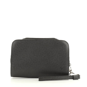 Louis Vuitton Pochette Baikal Clutch Taiga Leather 