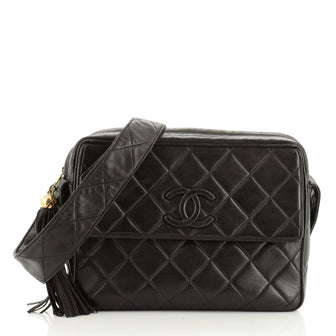 Chanel Vintage CC Pocket Camera Shoulder Bag Quilted Lambskin Medium