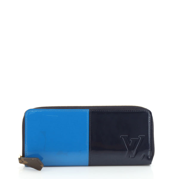Louis Vuitton Blue Two-Tone Vernis Miroir Clemence Wallet