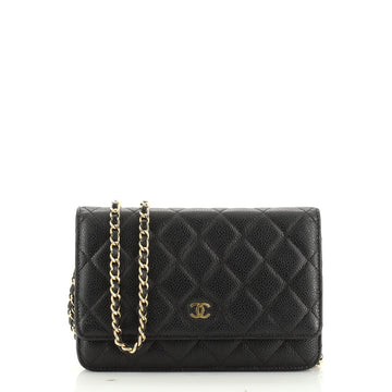 Wallet on Chain Quilted Caviar