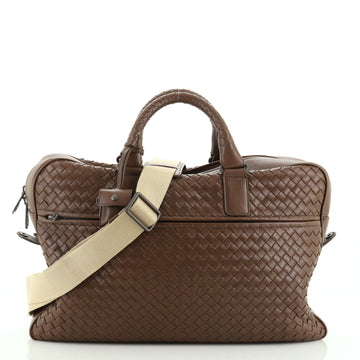 Convertible Front Zip Briefcase Intrecciato Nappa