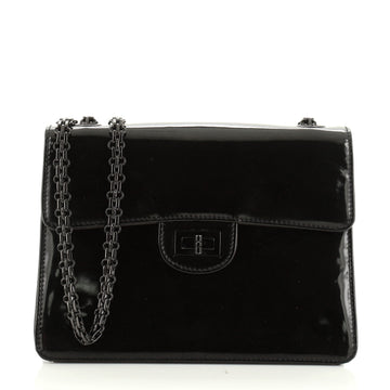 Vintage Mademoiselle Flap Bag Patent Small