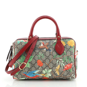 Gucci Convertible Boston Bag Tian Print GG Coated Canvas Small