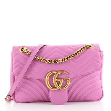 Gucci GG Marmont Flap Bag Matelasse Leather Medium