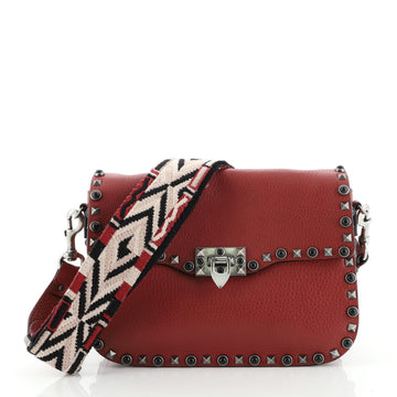 Valentino Rolling Rockstud Crossbody Bag Leather with Cabochons Medium